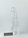 Dương vật gắn tường trong suốt có bìu Foxietoy Glassy 1